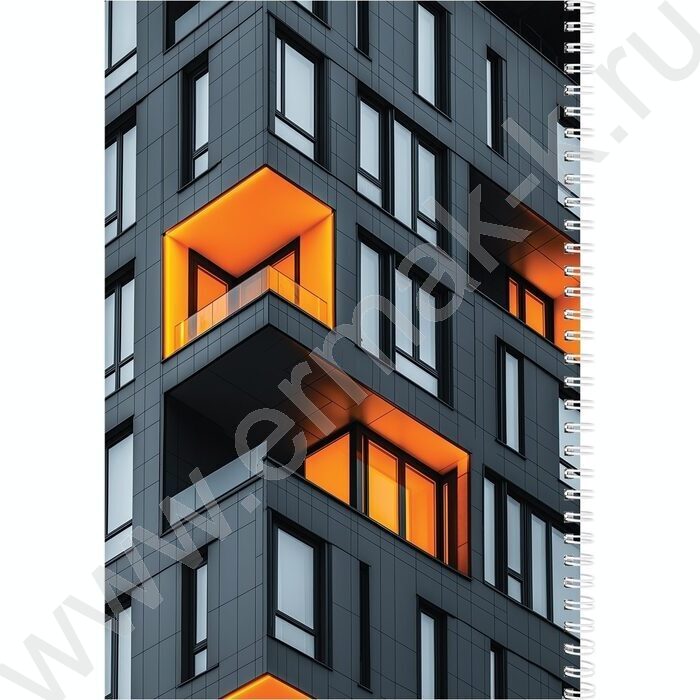 Тетрадь  96л А4 клетка/спираль "Архитектура и свет-1" /твин-лак/ | Фото 3