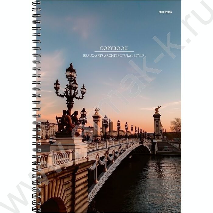 Тетрадь  96л А4 клетка/спираль "Архитектурные шедевры-1" /твин-лак/ | Фото 1