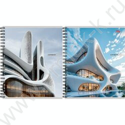 Тетрадь  48л клетка/спираль "Необычная архитектура" ассорти NEW | Фото 1