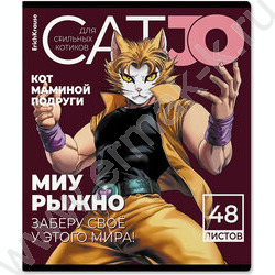 Тетрадь  48л клетка "CatJo" /глянц.лам. /ассорти NEW | Фото 6
