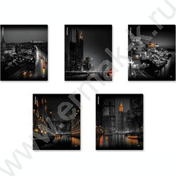 Тетрадь  48л клетка "Urban Lights" /глянц.лам. /ассорти NEW | Фото 1