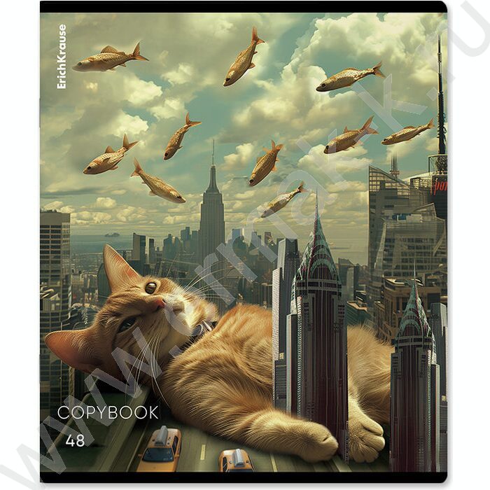 Тетрадь  48л клетка "Big City Cats" /глянц.лам. /ассорти | Фото 6