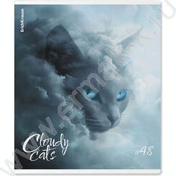 Тетрадь  48л клетка "Cloudy Cats" /мат.лам. /ассорти NEW | Фото 6