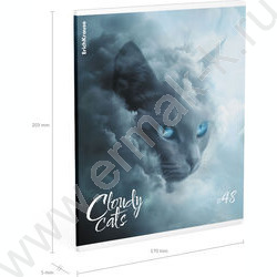 Тетрадь  48л клетка "Cloudy Cats" /мат.лам. /ассорти NEW | Фото 8