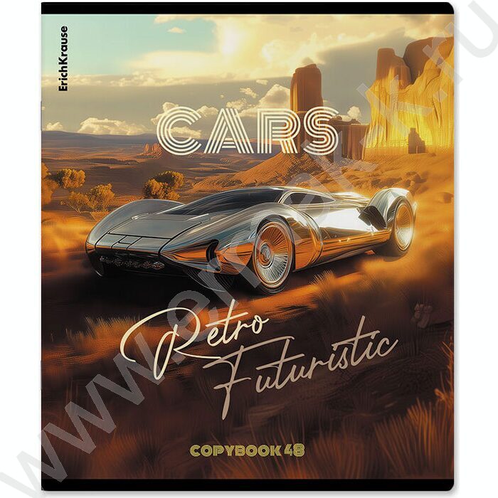 Тетрадь  48л клетка "Retro Cars" /мат.лам. /ассорти | Фото 2