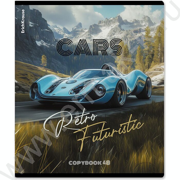 Тетрадь  48л клетка "Retro Cars" /мат.лам. /ассорти | Фото 4