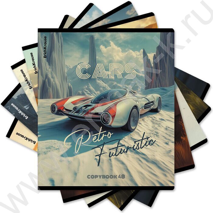 Тетрадь  48л клетка "Retro Cars" /мат.лам. /ассорти | Фото 9