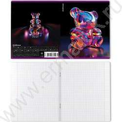 Тетрадь  48л клетка "Jelly Bear" /метал.лам. /ассорти NEW | Фото 8