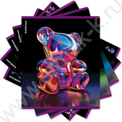 Тетрадь  48л клетка "Jelly Bear" /метал.лам. /ассорти NEW | Фото 9