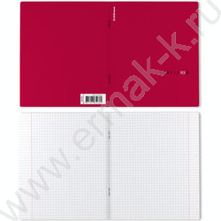 Тетрадь  48л клетка "Simple Color" /лам. soft-touch + выбор. УФ-лак /красный NEW | Фото 2