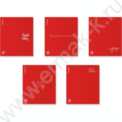 Тетрадь  48л А5+ клетка/пластик обл./ "Words" /красный /ассорти NEW | Фото 1