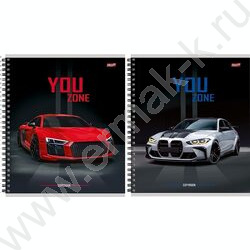 Тетрадь  96л клетка/спираль "Красивые автомобили-6" ассорти NEW | Фото 1