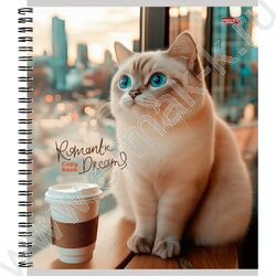 Тетрадь  96л клетка/спираль "Красивые коты" ассорти NEW | Фото 4
