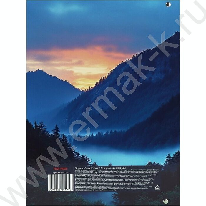 Тетрадь 120л А4 клетка/кольца "Величие природы" | Фото 5