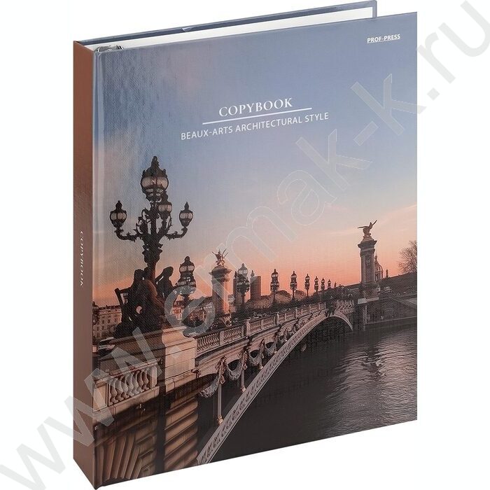 Тетрадь  80л клетка/кольца "Красивый мост" /глянец/лён | Фото 1