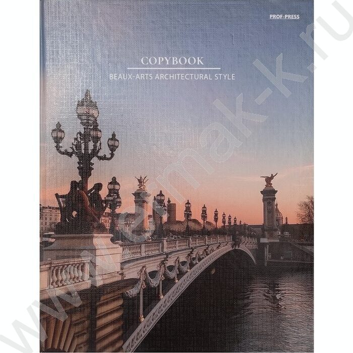 Тетрадь  80л клетка/кольца "Красивый мост" /глянец/лён | Фото 2