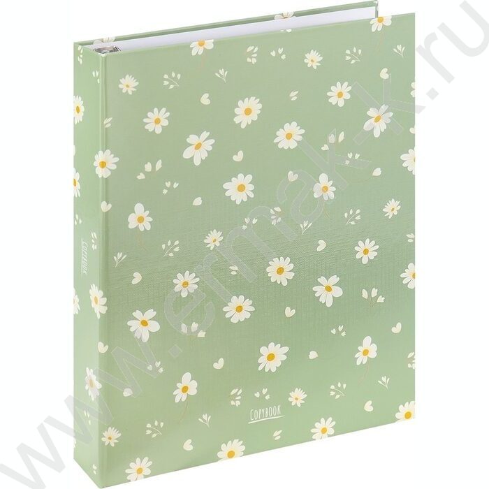 Тетрадь  80л клетка/кольца "Цветочный паттерн-15" /глянец/лён | Фото 1