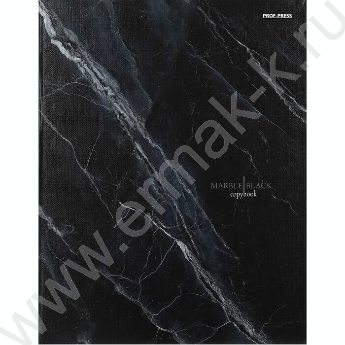 Тетрадь  80л клетка/кольца "Чёрный мрамор-15" /глянец/лён | Фото 2