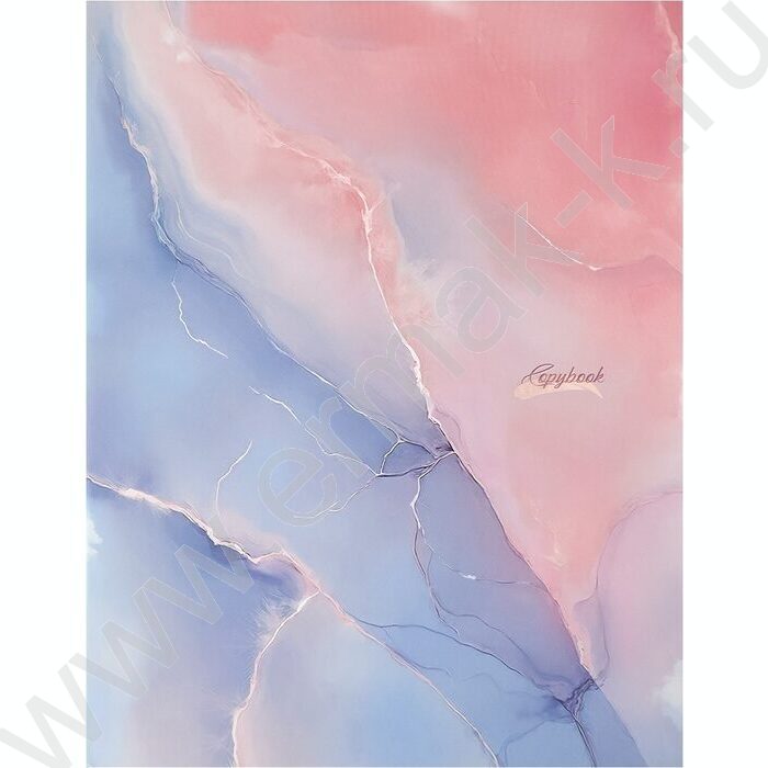 Тетрадь  80л клетка/кольца "Нежный мрамор-2" /мат.лам./выб.лак./ | Фото 2