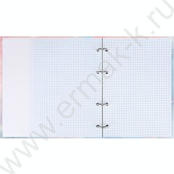 Тетрадь  80л клетка/кольца "Нежный мрамор-2" /мат.лам./выб.лак./ NEW | Фото 3