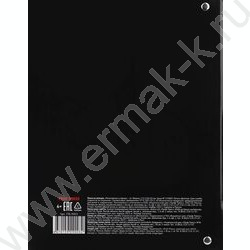 Папка на кольцах для тетради А5 "Минимализм в чёрном-4"  /лам.картон/4 кольца/ NEW | Фото 5