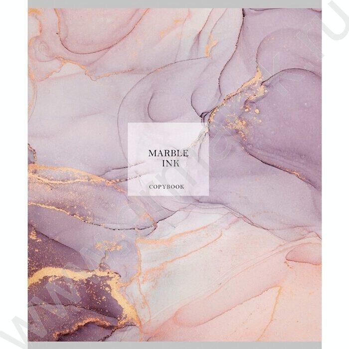 Тетрадь  48л клетка "Мраморный дизайн-1" ассорти | Фото 2