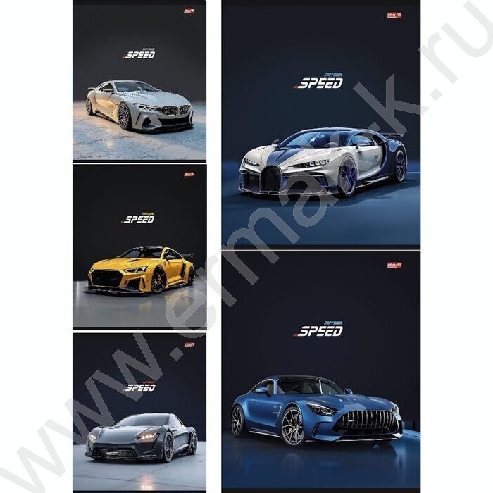 Тетрадь  48л клетка "Разные автомобили-15" ассорти | Фото 1