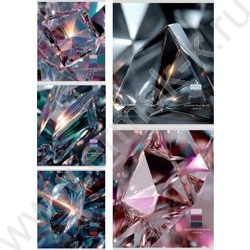 Тетрадь  48л клетка "Сияние бриллиантов" ассорти NEW | Фото 1