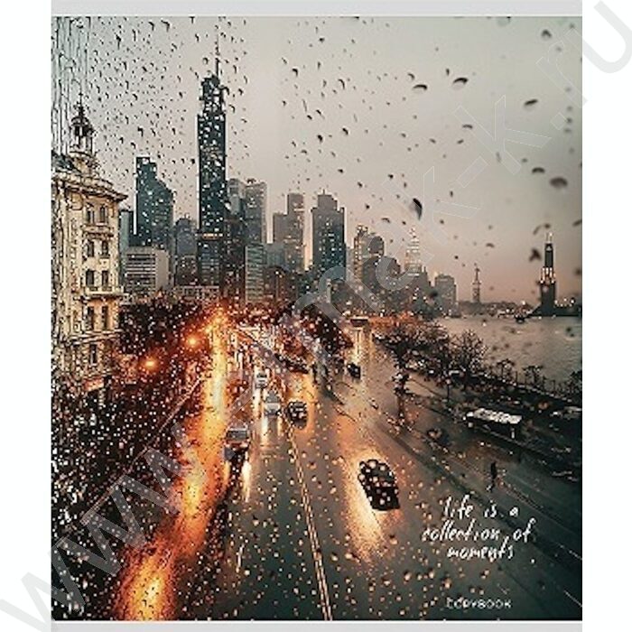 Тетрадь  48л клетка "Дождь в городе" ассорти | Фото 2