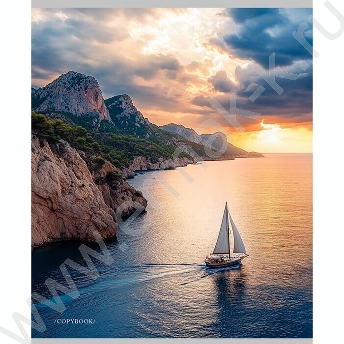 Тетрадь  48л линейка "Горный ландшафт" ассорти | Фото 2