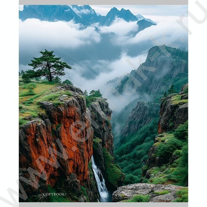 Тетрадь  48л линейка "Горный ландшафт" ассорти | Фото 3