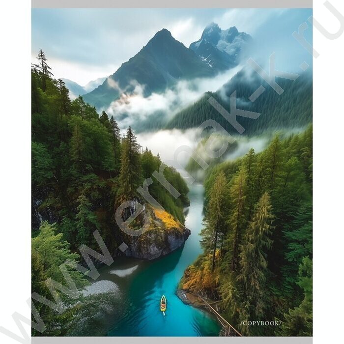 Тетрадь  48л линейка "Горный ландшафт" ассорти | Фото 4