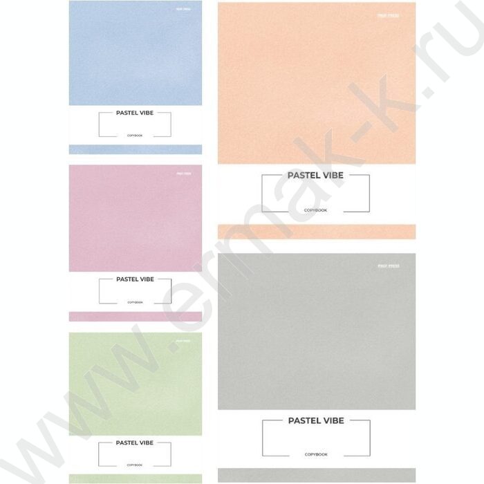 Тетрадь  48л клетка "Pastel vibe" ассорти | Фото 1