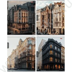 Тетрадь  96л клетка "Городская архитектура-2" ассорти NEW | Фото 1