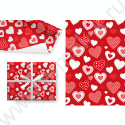 Бумага упаковочная глянцевая 100см*70см Любовь в каждом штрихе/80гр/м2 1л NEW | Фото 1