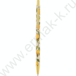 Ручка шар авт Flora.Paradise.Lemons /мет. корп./ цвет чернил синий 0,7мм NEW | Фото 2