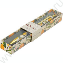 Ручка шар авт Flora.Paradise.Lemons /мет. корп./ цвет чернил синий 0,7мм NEW | Фото 3