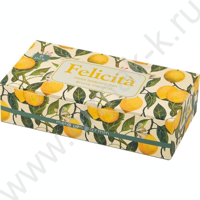 Ручка шар авт Flora.Paradise.Lemons /мет. корп./ цвет чернил синий 0,7мм NEW | Фото 4