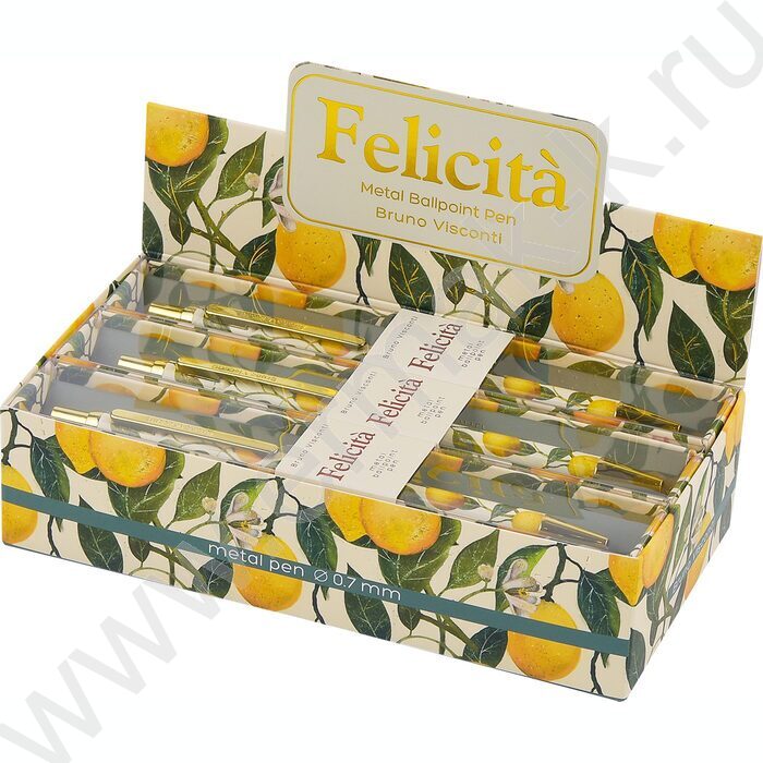 Ручка шар авт Flora.Paradise.Lemons /мет. корп./ цвет чернил синий 0,7мм NEW | Фото 5