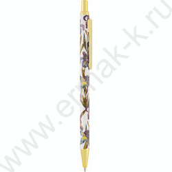 Ручка шар авт Flora.Ирисы /мет. корп./ цвет чернил синий 0,7мм NEW | Фото 1