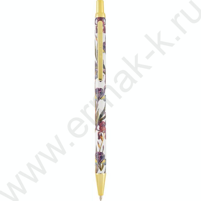 Ручка шар авт Flora.Ирисы /мет. корп./ цвет чернил синий 0,7мм NEW | Фото 2