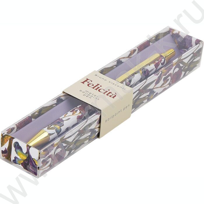 Ручка шар авт Flora.Ирисы /мет. корп./ цвет чернил синий 0,7мм NEW | Фото 3