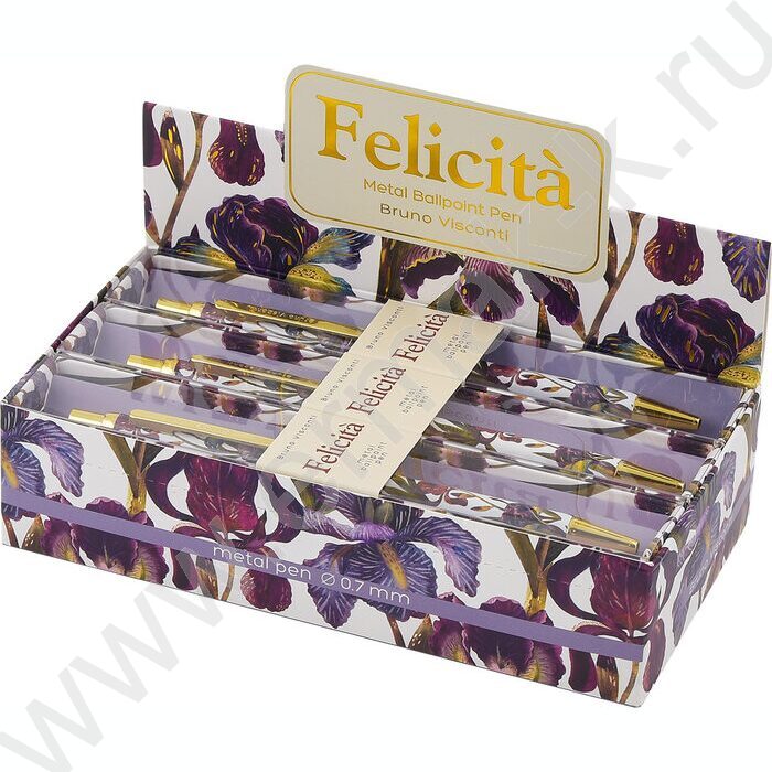 Ручка шар авт Flora.Ирисы /мет. корп./ цвет чернил синий 0,7мм NEW | Фото 5