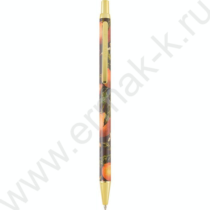 Ручка шар авт Flora.Paradise.Oranges /мет. корп./ цвет чернил синий 0,7мм NEW | Фото 2