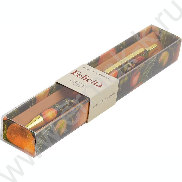 Ручка шар авт Flora.Paradise.Oranges /мет. корп./ цвет чернил синий 0,7мм NEW | Фото 3