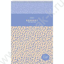 Блокнот  96л А4 спираль "Risotto" клетка,УФ-лак,жесткая подложка NEW | Фото 1