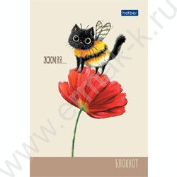 Блокнот  40л А6 "ЖЖ-МЯУ" /отрывная склейка, глянц. ламин,клетка NEW | Фото 2