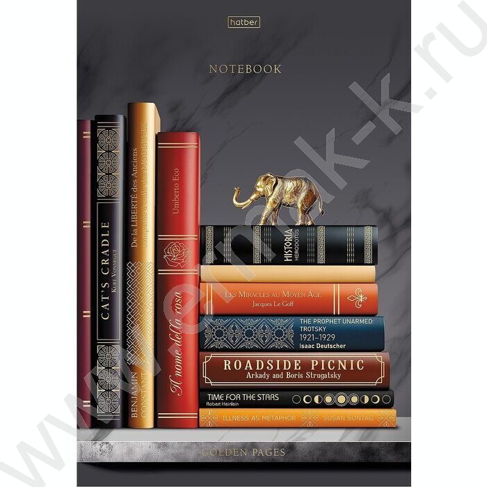 Тетрадь  96л А4 клетка "Золотые страницы" /мат.лам./3D фольга/ ассорти | Фото 4