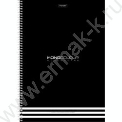 Тетрадь  96л А4 клетка/спираль/перфорация на отрыв "MONOCOLOUR" /мат.ламин.,тиснение/ 2вида NEW | Фото 2
