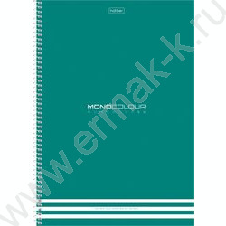 Тетрадь  96л А4 клетка/спираль/перфорация на отрыв "MONOCOLOUR" /мат.ламин.,тиснение/ 2вида NEW | Фото 3
